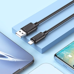 Кабель USB A to Lightning Hoco 2,4A 1 м X88 чёрный