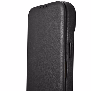 iCarer CE Premium Leather Folio Case iPhone 14 Plus Magnetic Flip Leather Folio Case MagSafe must (WMI14220715-BK)