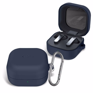 Tech-Protect Silikoon Hook Ümbris for Samsung Galaxy Buds 4 / 4 Pro - tumesinine
