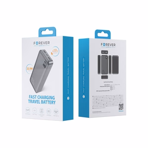 Forever akupank TB-300L PD QC 22,5W 20000 mAh must