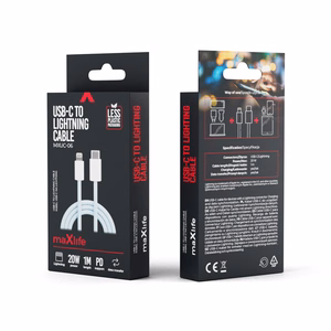 Maxlife MXUC-06 кабель USB-C - Lightning 1,0 m 20W синий нейлон