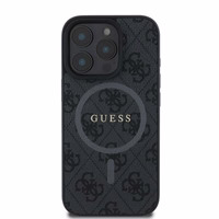 Guess 4G Ring Classic Logo MagSafe ümbris jaoks iPhone 16 Pro - must