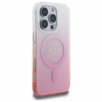 Guess IML Glitter Gradient MagSafe Ümbris jaoks iPhone 16 Pro - roosa