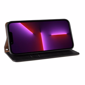 Magnet rihmaga ümbris iPhone 14 Plus Flip Wallet Mini Lanyard Stand Must