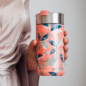 Quokka Boost Coffee Tumbler roostevabast terasest termokruus sõelaga, 400 ml, Eksootiline roosa