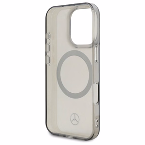 Mercedes hõbedane Ring MagSafe iPhone 16 Pro Max Ümbris - must