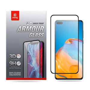 Crong 3D Armor Glass 9H karastatud ekraanikaitseklaas seadmele Huawei P40, paigaldusraamiga