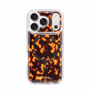 Чехол Crong Deluxe MAG Cover MagSafe для iPhone 17 Pro, с рисунком под черепаховый панцирь