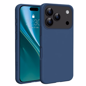 Etteri силиконовый Mag чехол для iPhone 17 Pro Max тёмно-синий