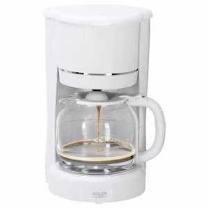 Adler AD 4383w tilkkohvimasin jahvatatud kohvile, 1,5 l, valge