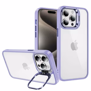 Tel Protect Kickstand Ümbris + camera glass (lens) jaoks Iphone 13 Pro light purple