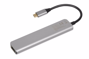 iBox IUH3SL4K USB-jaotur USB Type-C 5000 Mbit/s Hõbe