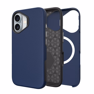 Чехол Perfectionists Triangle Mag для iPhone 16 Plus тёмно-синий