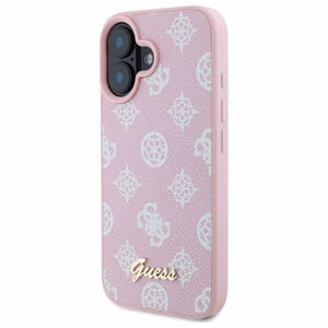 Guess Peony Script MagSafe iPhone 16 Ümbris - Roosa
