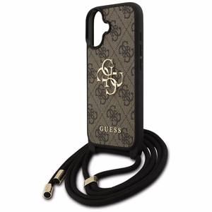 Guess 4G Big Logo Cord Stap Crossbody Ümbris jaoks iPhone 17 - Brown