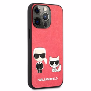 Karl Lagerfeld Ikonik Karl&Choupette чехол для iPhone 13 Pro / iPhone 13 - фуксия