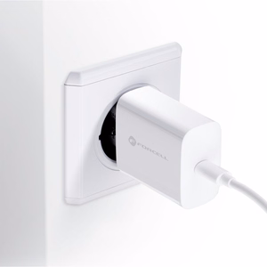 Phone charger Forcell F-Energy USB C QC4.0 PD 3A 25W + cable USB C to USB C TFK-TC-25WPD white