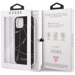 Guess GUHCP12SPCUCHBK iPhone 12 mini 5.4" чёрный/чёрный жёсткий чехол Gold Chain Collection