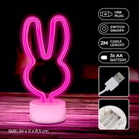 Neon LED on alus RABBIT roosa USB-C FSC-10 Forever Light