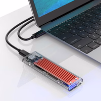 Orico TCM2-C3 M.2 NVME to USB-C 10Gb/s Disk Drive - Punane