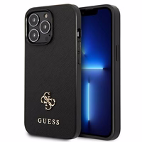 Guess Saffiano 4G Small Metal Logo ümbris jaoks iPhone 13 Pro / 13 6.1" - must