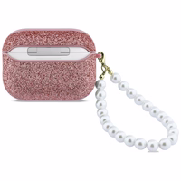 Guess Glitter Pearl Rihm Ümbris for AirPods Pro 3 - roosa
