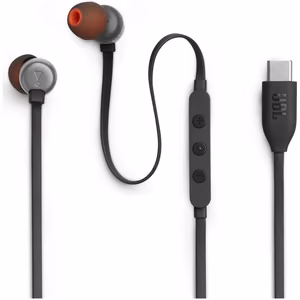 JBL Tune 310C Black Wired Headphones