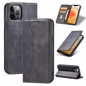 Magnet Fancy Case Case iPhone 12 Pro Max ümbris rahakott kaardihoidja must