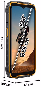 Ulefone RugKing 4 Pro, 8/128 GB, must/oranž