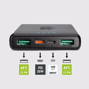 Powerbank SBS TTBB10000FASTPD20K 10000 mAh 20W koos Power Delivery'iga - must