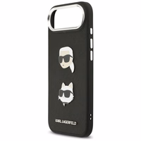 KARL LAGERFELD ümbris jaoks IPHONE 17 Air compatible with MagSafe KLHCP17MPSFDHPOK (FW Grained PU W/ K&C Heads Pins & Logo) must