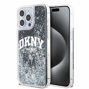 DKNY Liquid Glitter Big Logo iPhone 14 Pro Max Ümbris - Must