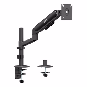 Ergo Office ER-691 B – gas-spring monitor arm for 17–32-inch screens, 1–10 kg, VESA up to 100×100, matte black