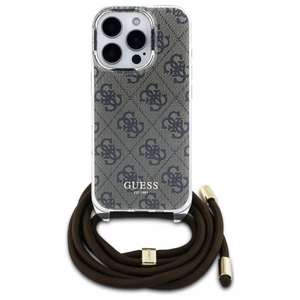 Guess Crossbody Cord 4G Print Ümbris jaoks iPhone 16 Pro - Brown