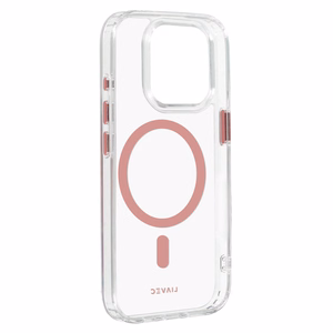 Liavec Glossy Magsafe Clear Ümbris do Iphone 15 Pro różowy