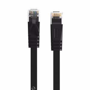 Orico PUG-C7B CAT7 10Gbps RJ45 Etherneti võrgukaabel interneti LAN lapik 20m - must