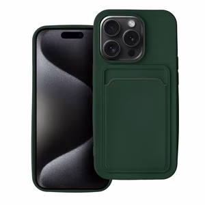 Ümbris jaoks iPhone 15 PRO Card Ümbris zielony
