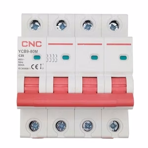 CNC YCB9-80M C25 kaitselüliti, 4P, 6 kA