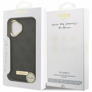 Guess 4G Logo Plate MagSafe ümbris jaoks iPhone 17 must