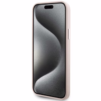 Karl Lagerfeld Silicone Choupette Metal Pin Ümbris jaoks iPhone 15 Plus / 14 Plus - roosa