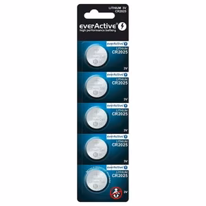 Liitiumpatarei mini everActive CR2025 — blisterpakend, 5 tk