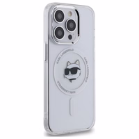 Karl Lagerfeld IML Metal Choupette Head MagSafe iPhone 13 Ümbris - valge