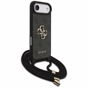 Guess 4G Big Logo Cord Stap Crossbody Ümbris jaoks iPhone Air - Must