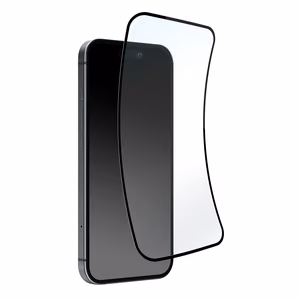 Puro Flexible Glass D3O Hübriidklaas with Must Frame jaoks iPhone 16 Pro