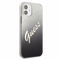 Guess GUHCP12SPCUGLSBK iPhone 12 mini 5.4" must/must kõvakaaneline Glitter Gradient Script