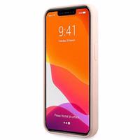 Karl Lagerfeldi silikoonist Karl&Choupette ümbris iPhone 13 Pro / iPhone 13 jaoks - heleroosa