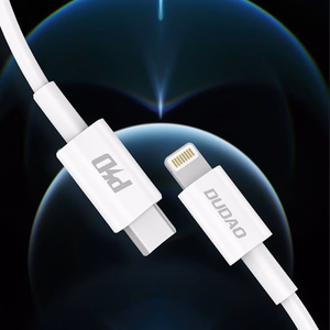 USB Kaabel Dudao L6X valge Type-C / Lightning 100cm (kuni 20W)