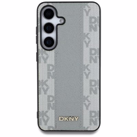 DKNY Leather Checkered Pattern MagSafe ümbris jaoks Samsung Galaxy S25 taupe