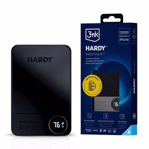Powerbank 3mk HARDY MagSynergy Ni+ 5,000mAh 22.5W USB 1C1L - черный
