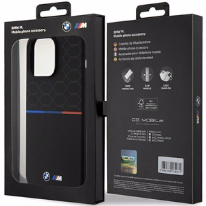 BMW M Silicone Pattern MagSafe чехол для iPhone 15 Pro Max - чёрный